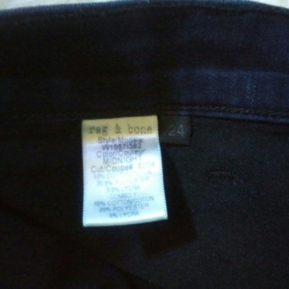 Rag & Bone Midnight Ribbon Jeans Size 24 - Picture 8 of 8